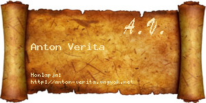Anton Verita névjegykártya